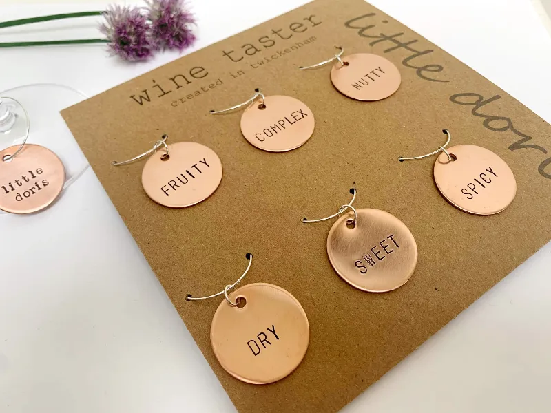 wine taster wine glass charms