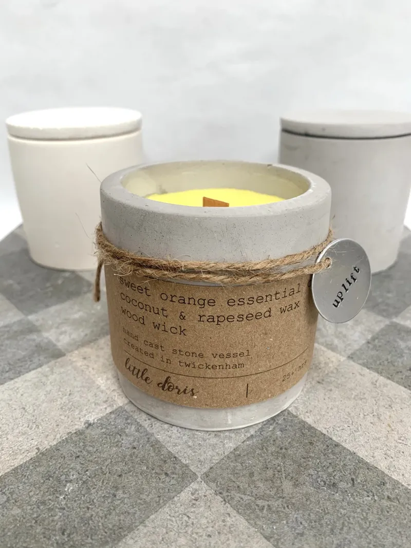 sweet orange essential oil candle
