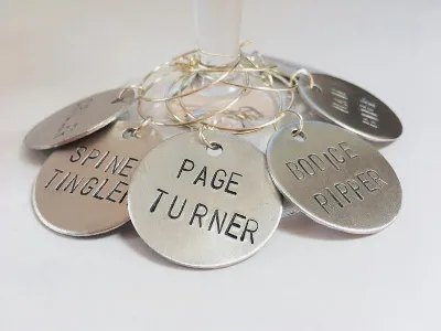 wine charms on glass