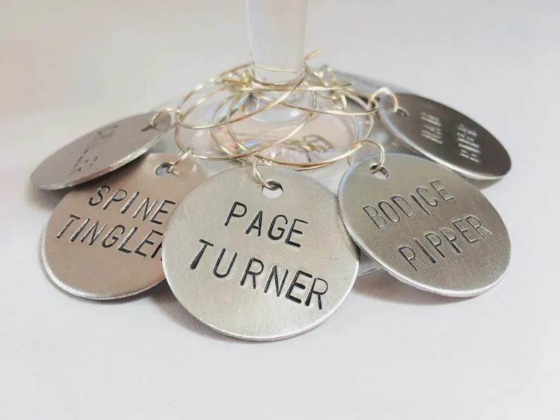 wine charms on glass