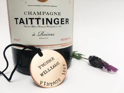 gift tag, personalised bottle tag